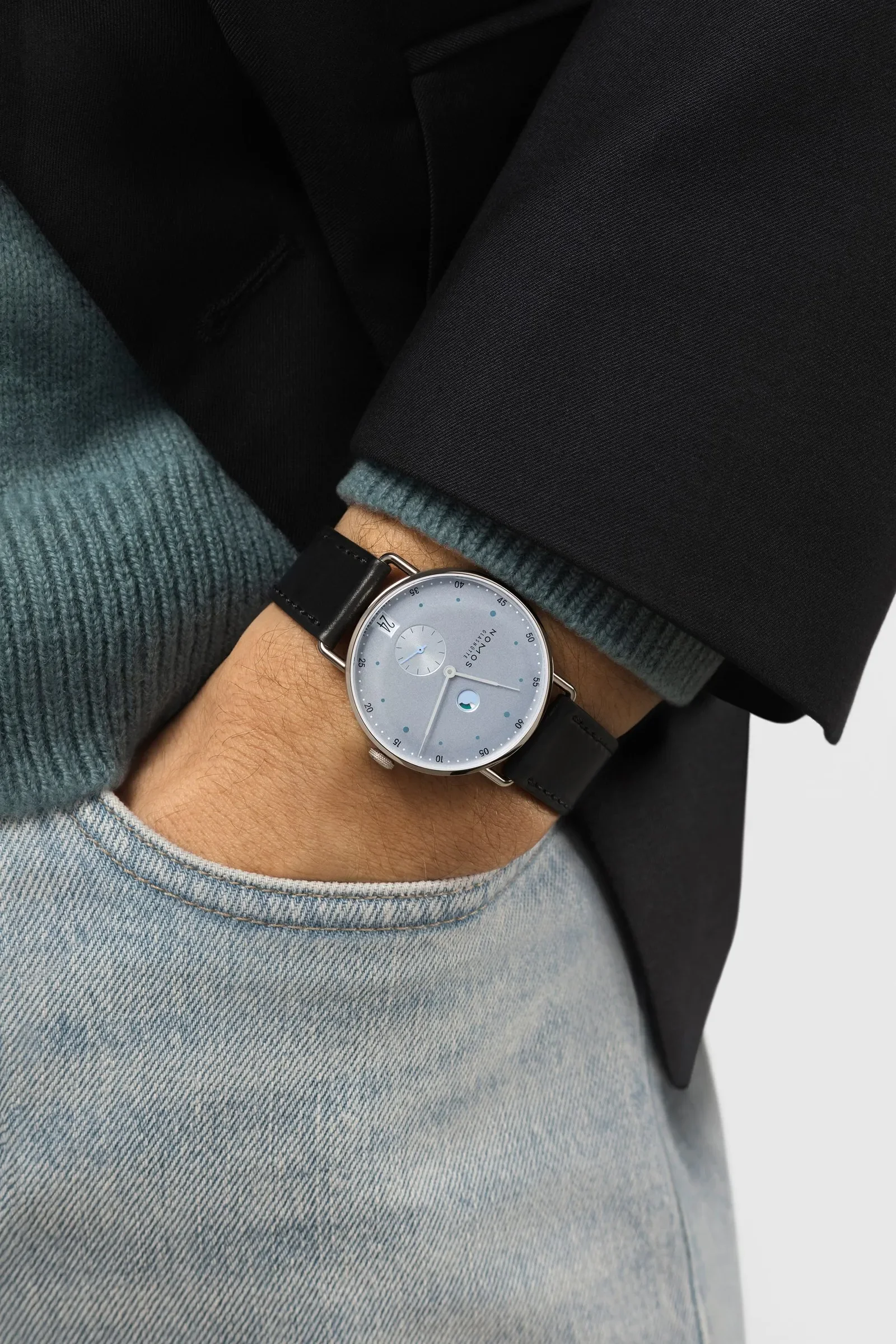 NOMOS Glashütte Metro Date Power Reserve Ice Blue