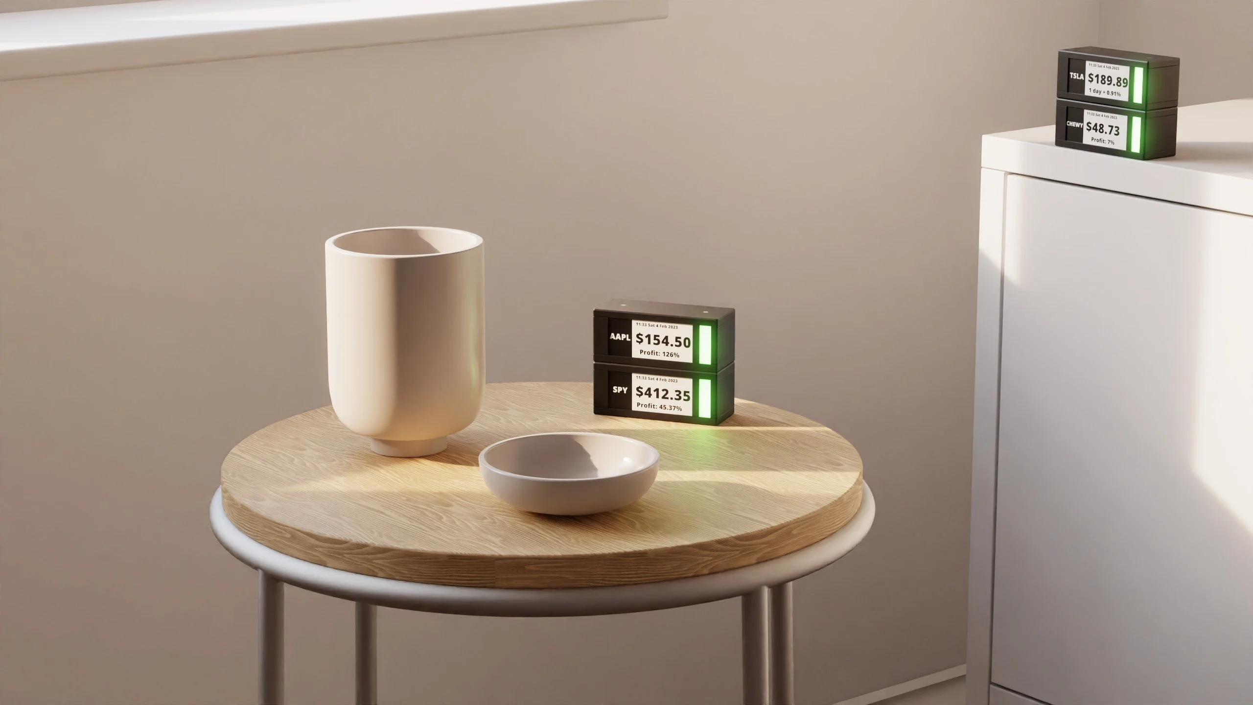 Stock tickers for your table