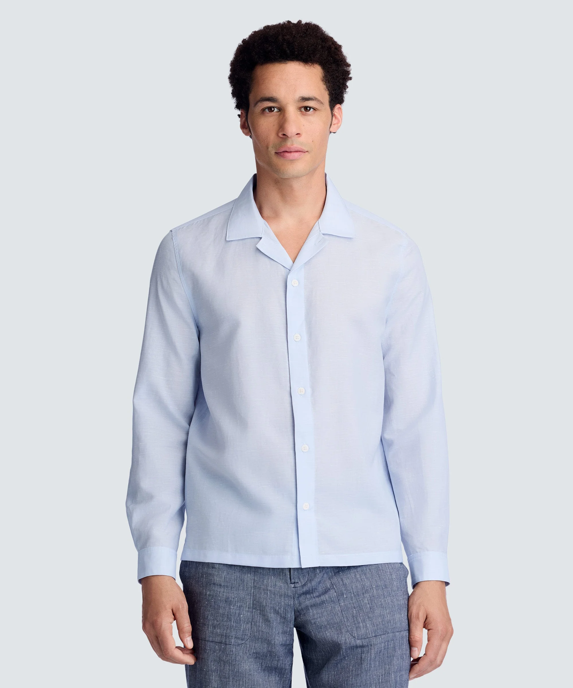 Merino Linen Button-Up