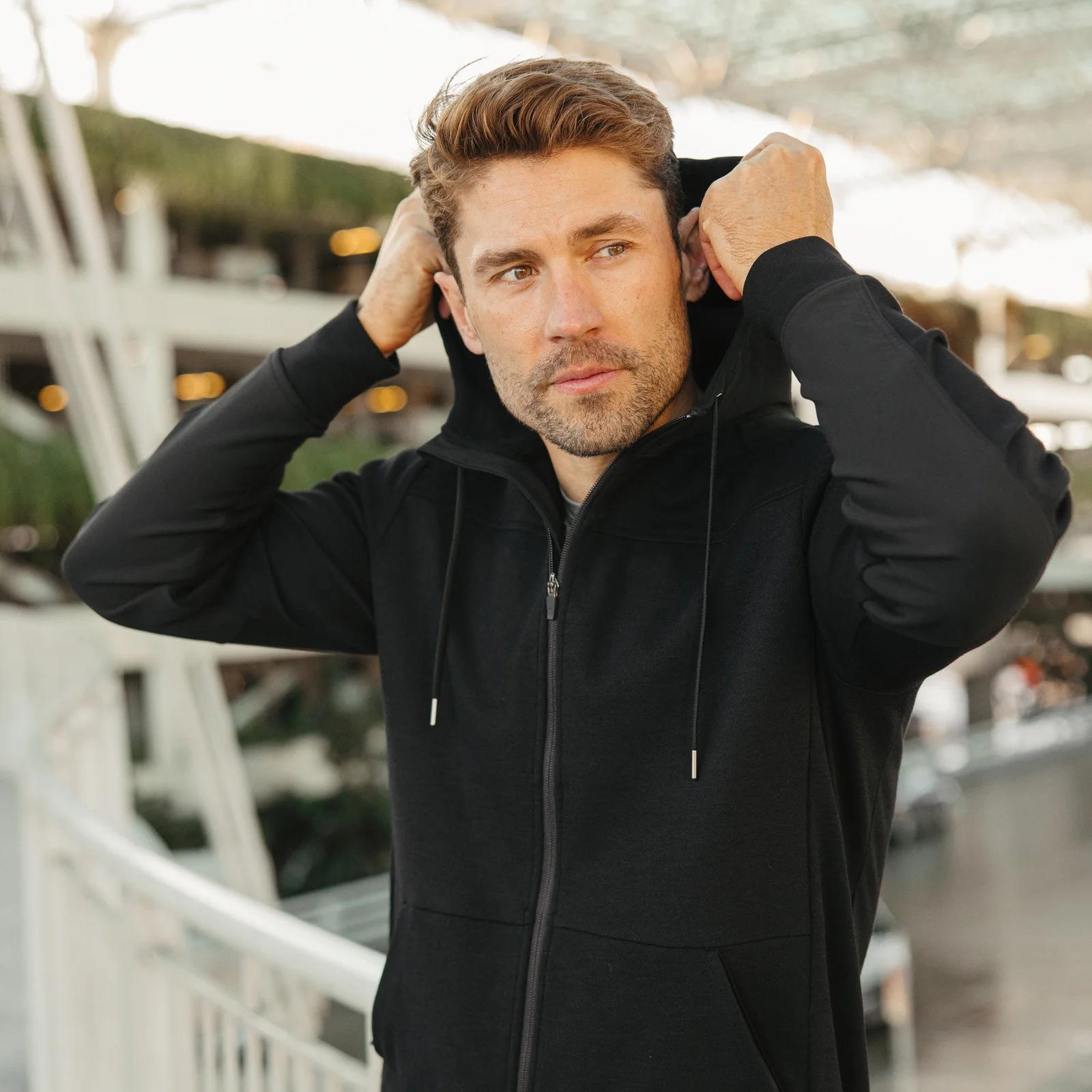 Wool & Prince Ponte Travel Hoodie